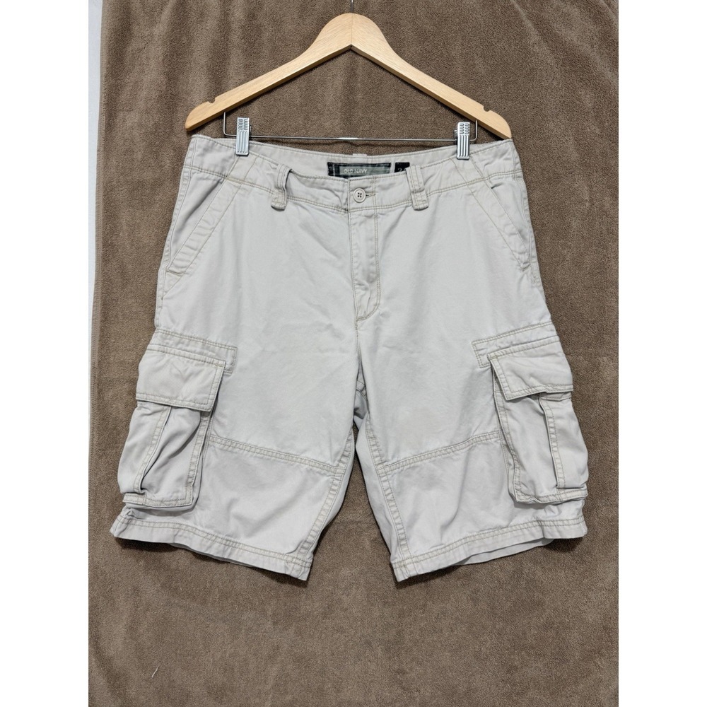 VTG Y2k Cargo Shorts Mens 34 Tan Baggy Grunge Skate Military Utility  Old‎ Nav